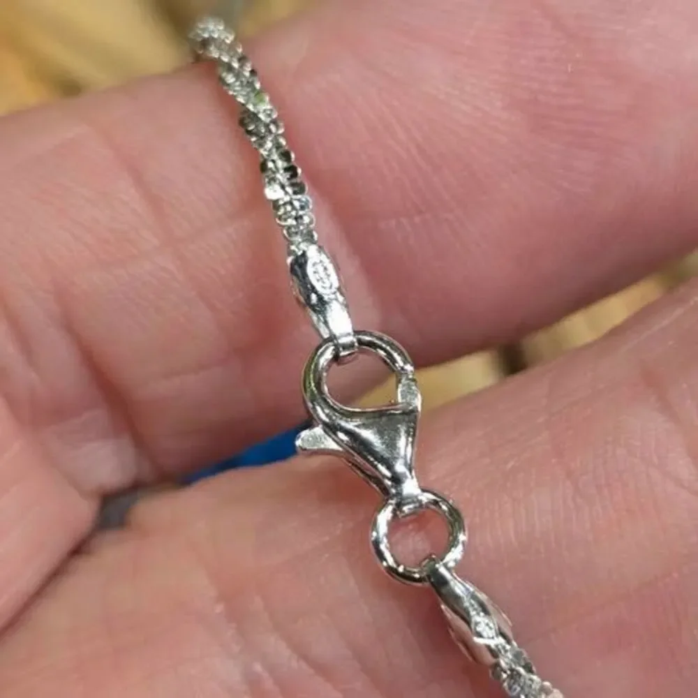 925 Sterling Silver Moissanite M&M Character Necklace